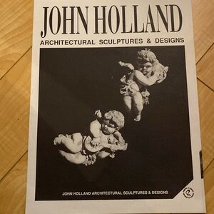 JOHN HOLLAND ARCHITECTURAL SCULPTURES plaster angel cherub sconce wall hanging